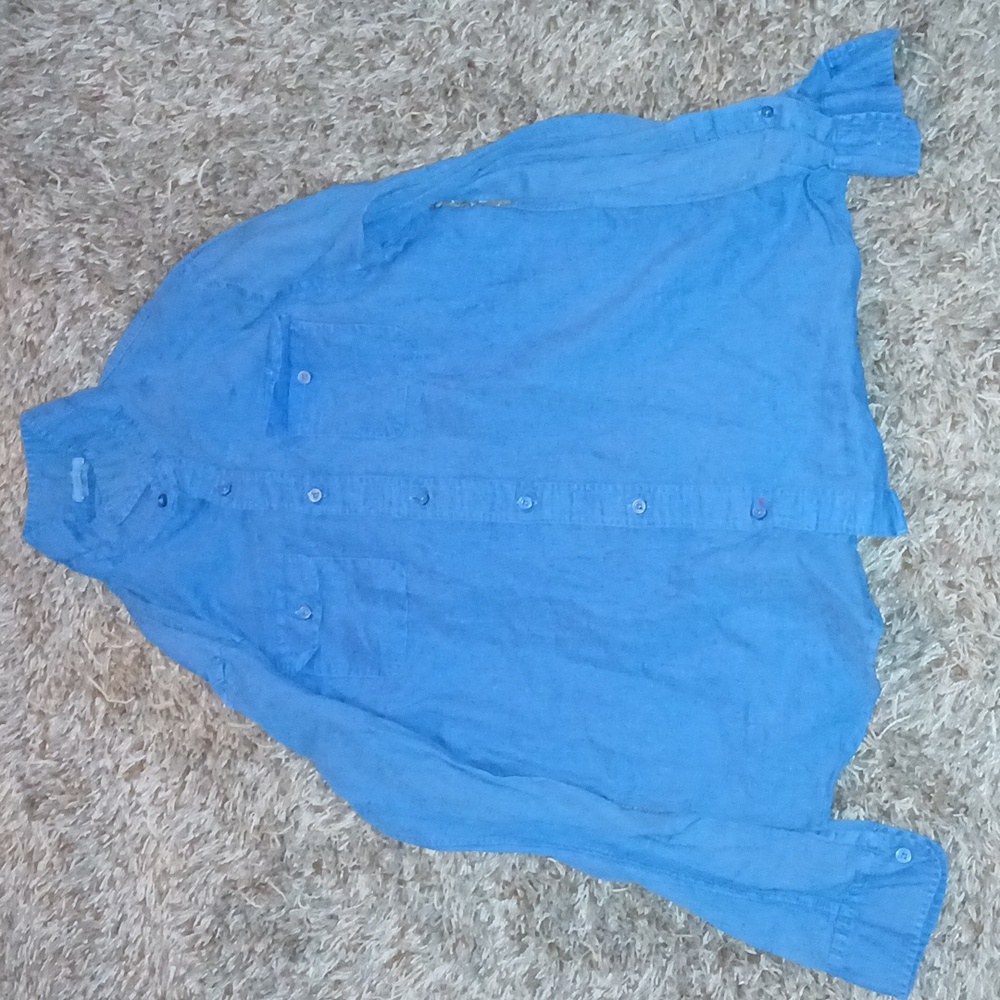 Blue Button-Up Shirt - Picture 2 of 6